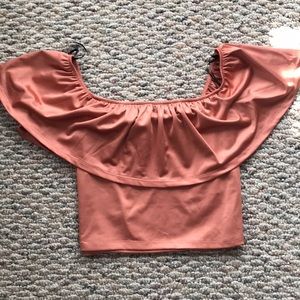 Over the shoulder crop top